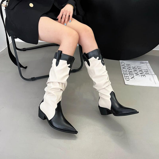 Western Cowboy Knee High Boots Female