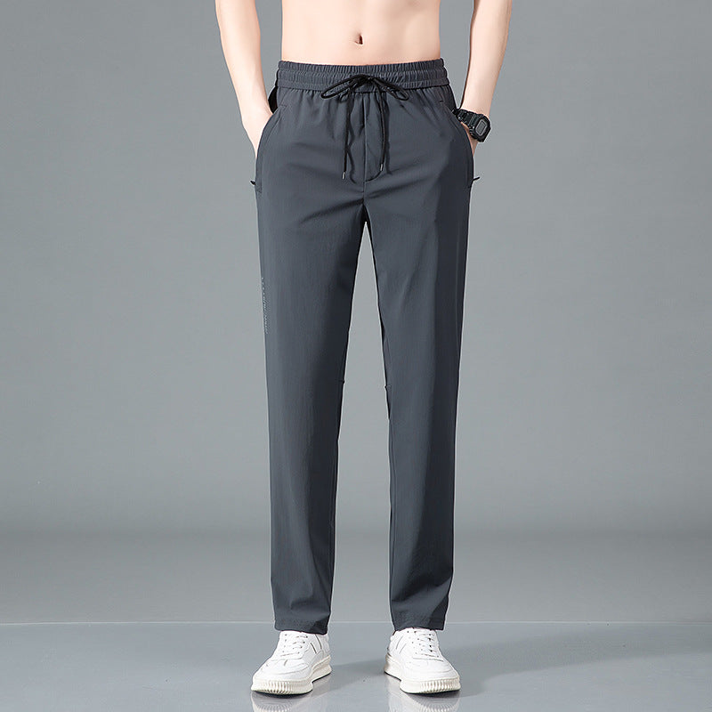 Ice Silk Casual Pants Men's Summer Thin Straight Sports - Glamour Gale