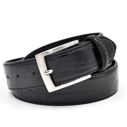 Men's Casual Pattern Pu Pin Buckle Belt