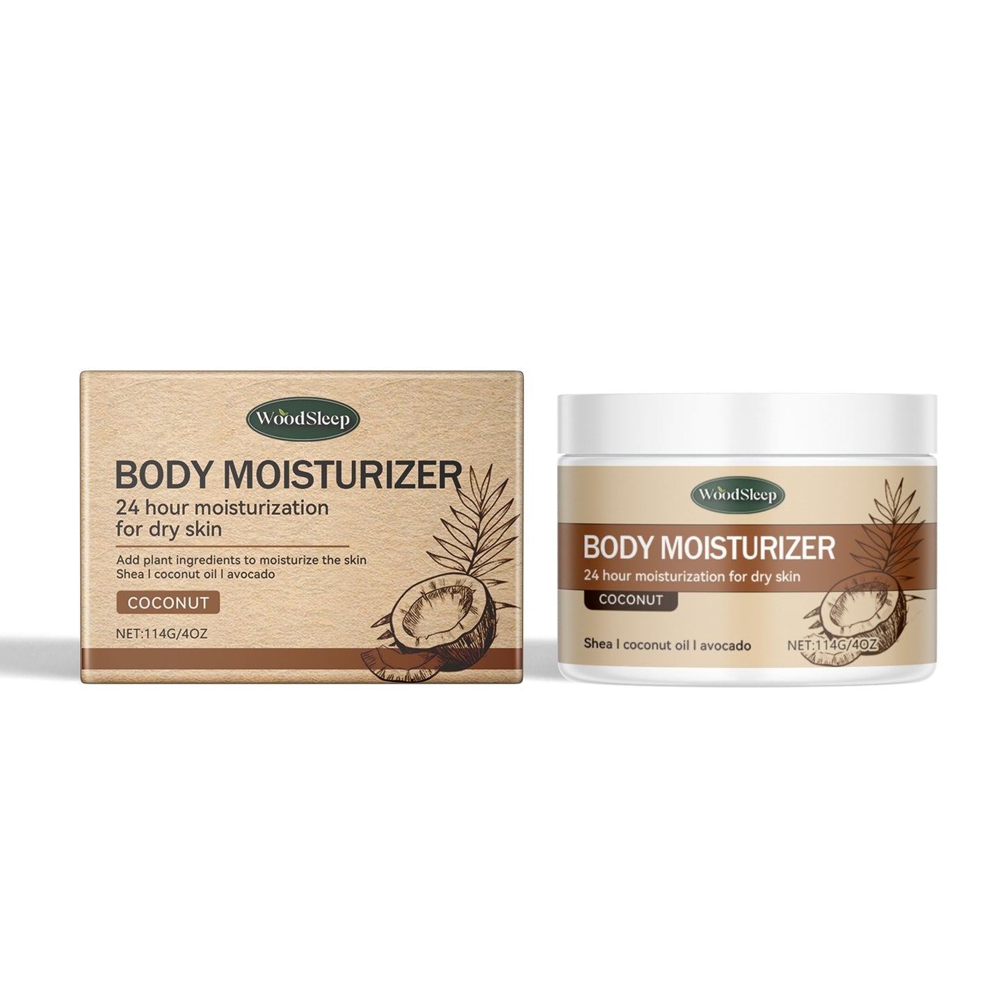 WOODSLEEP - Body Butter Moisturizing Cream for Dry Skin 114g/ 4oz