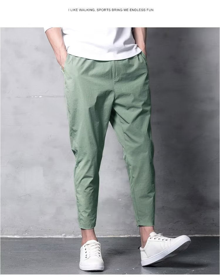 Summer Men's Ice Silk Stretch Casual Pants