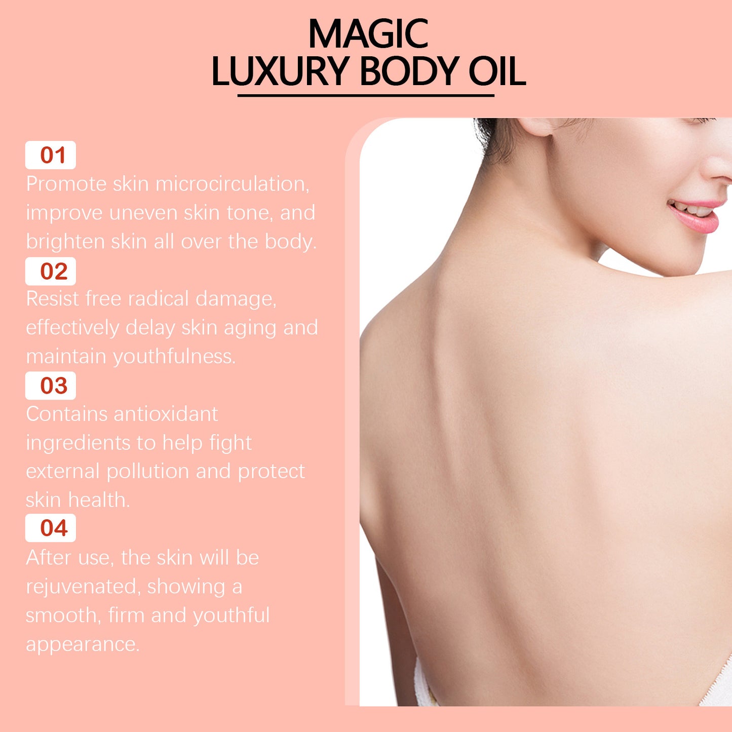 WEST MONTH - Magic Luxury Body Oil, Body Moisturizing Soothing Oil Daily 100ml