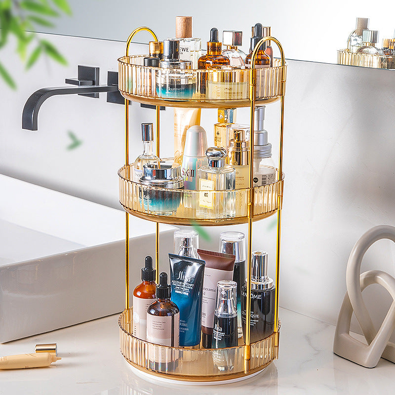 Bathroom Cosmetics Rotating Storage Rack Desktop