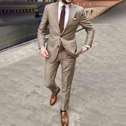 Color Formal Solid Color Two-piece Suit