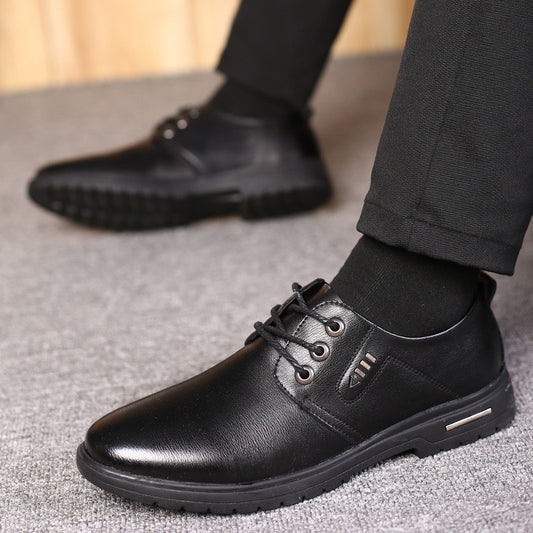 Mens Fashion Casual Leather Soft Sole Insole High Shoes