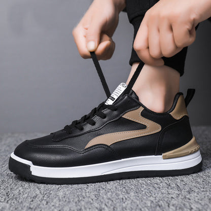 Trendy Lace-up Sneakers Casual Shoes Men's Fashion Versatile Round-toe Flat-soled Outdoor Casual Walking Running Shoes Students