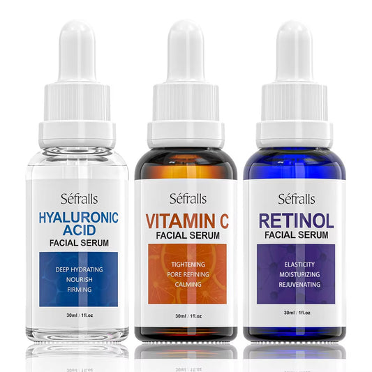 SEFRALLS -  Facial Serum Set Wholesale Hyaluronic Acid Retinol Vitamin C Moisturizing Nourishing Skin Care Face Serums