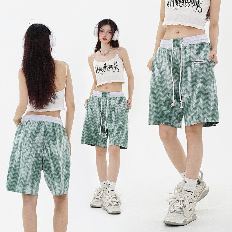 Outdoor All-matching Contrast Color Cropped Pants