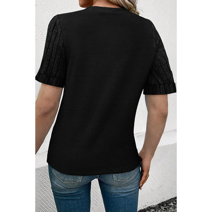 Casual Simple Thread Stitching T-shirt