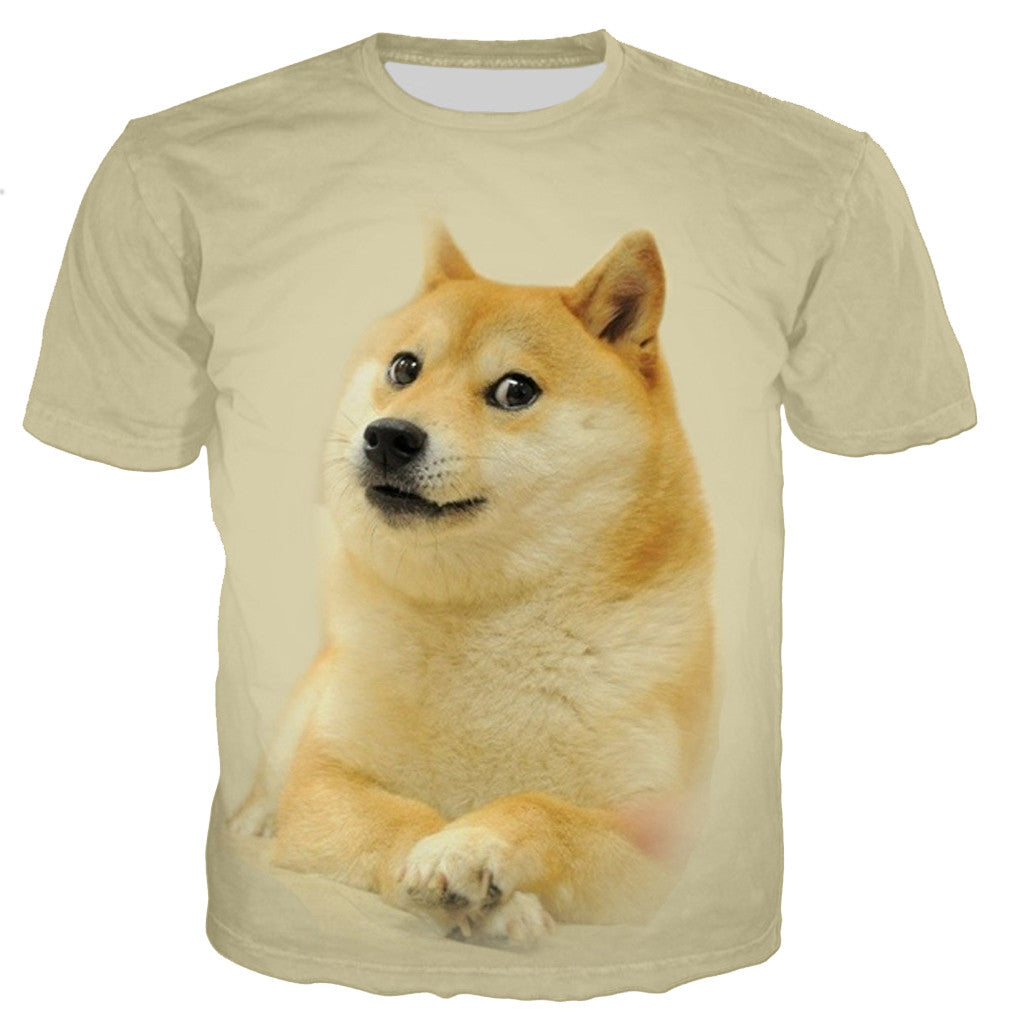 Dog 3D Print Short Sleeve T-Shirt