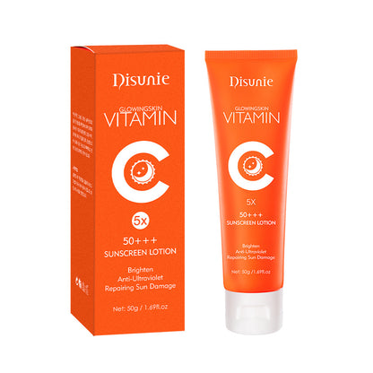 DISUNIE - Sunscreen Cream Spf 50 Vitamin C Collagen Moisturizer Brightening Lotion Korean Skin Care Sun Block Sunscreen For The Black Skin - Glamour Gale sunscreen