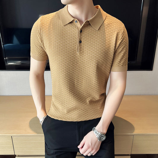 Men's Short Sleeve Autumn New Trendy Slim Thin