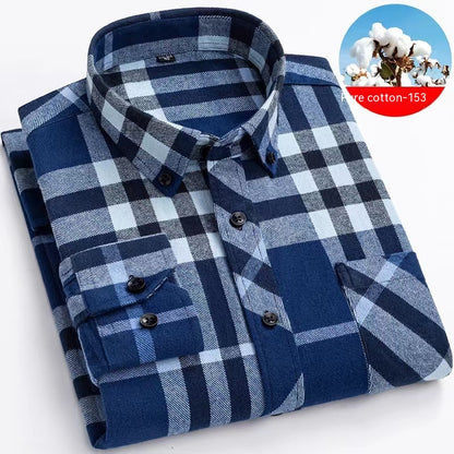 Men's Cotton Brushed Plaid Shirt