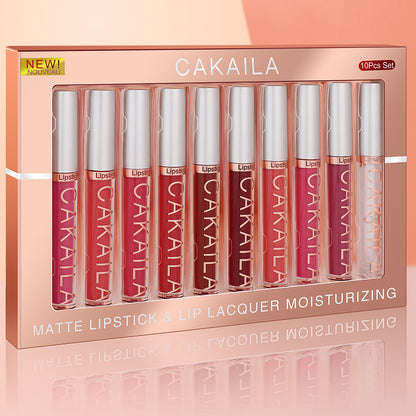 CAKAILA - Pack Of 10 Matte Nonstick Cup Waterproof Lip Gloss