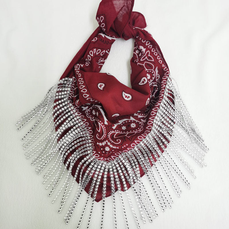 Paisley Vintage Diamond Tassel Scarf