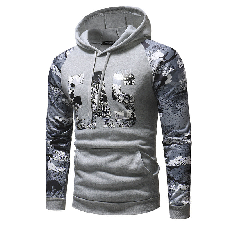 Mens Long Sleeve Camouflage Print Sweatshirt