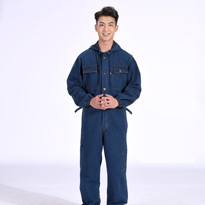 One-piece Denim Overalls Suit Men - Glamour Gale