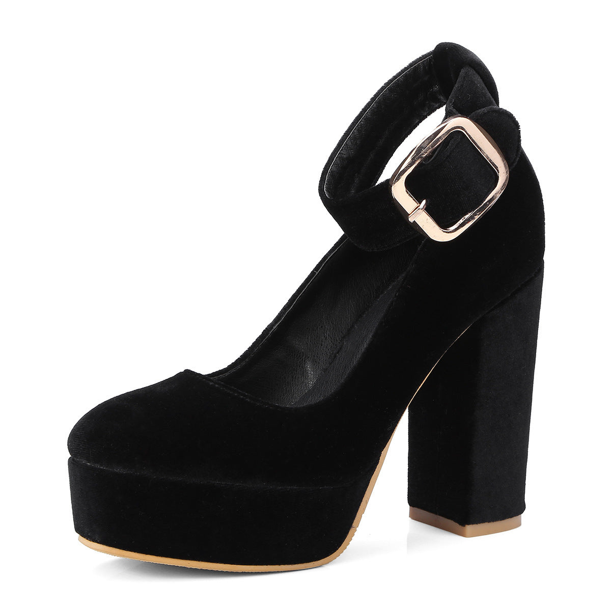 Simple sexy nightclub high heel single shoe suede