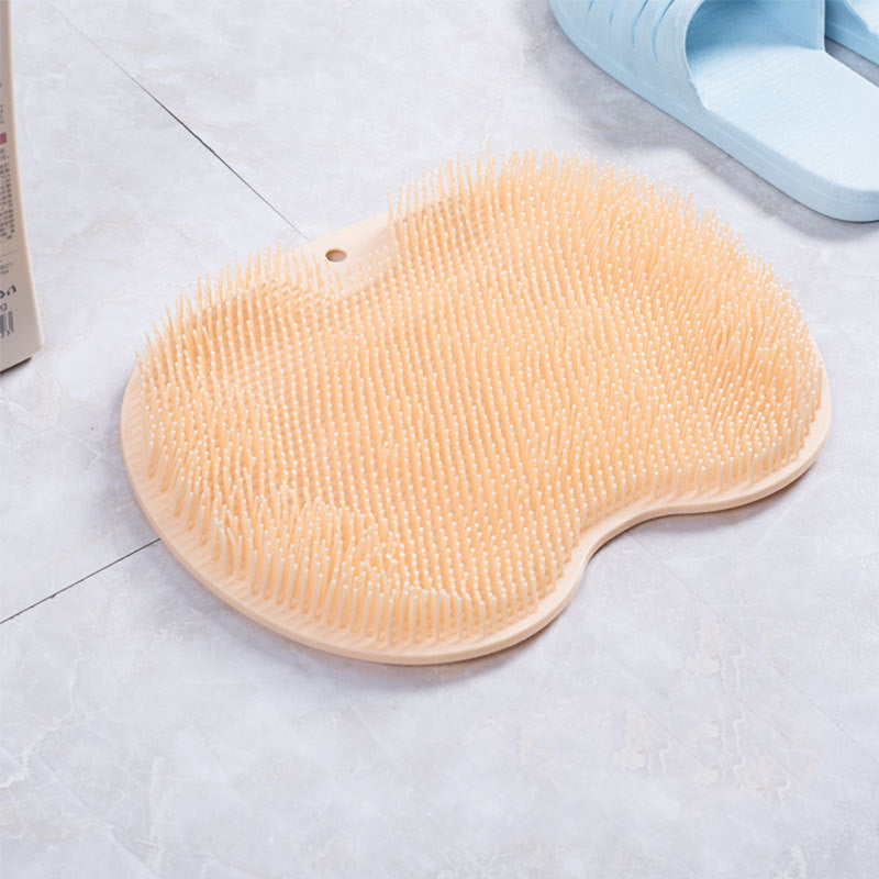 Massage Bath Brush Bathroom Non-slip Bath Mat Back Massage Brush Silicone Suction Cup Foot Rub Pad Body Cleaning Bathing Tool