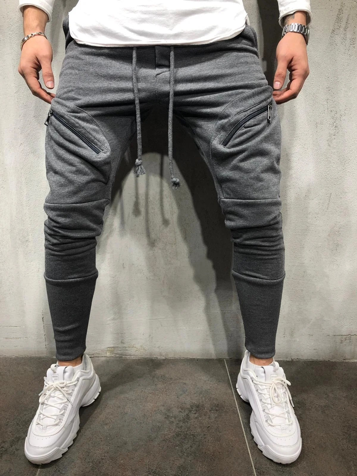 Men Sports Zipper Casual Pants - Glamour Gale