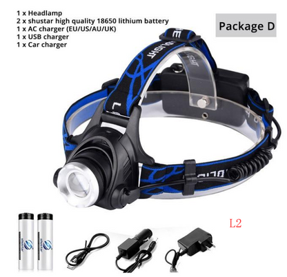 USB Charging Built-in Smart Sensor Head-mounted Outdoor Fishing Headlight