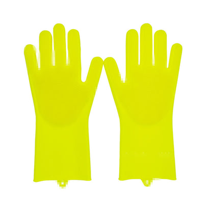 Silicone dishwashing gloves pet brush gloves