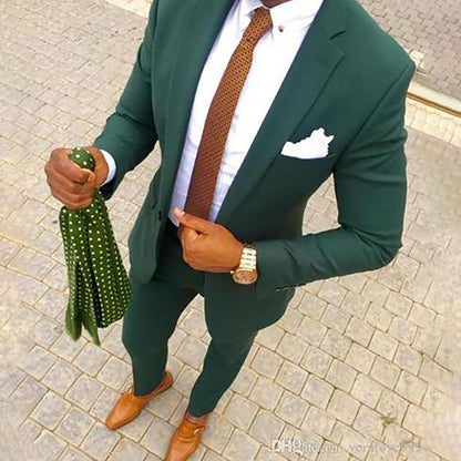 Color Formal Solid Color Two-piece Suit