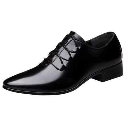 Black Breathable Men's Business Casual Leather Shoes