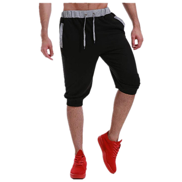 Men's Casual Sports Slimming Color-matching Fitness Jogging Shorts