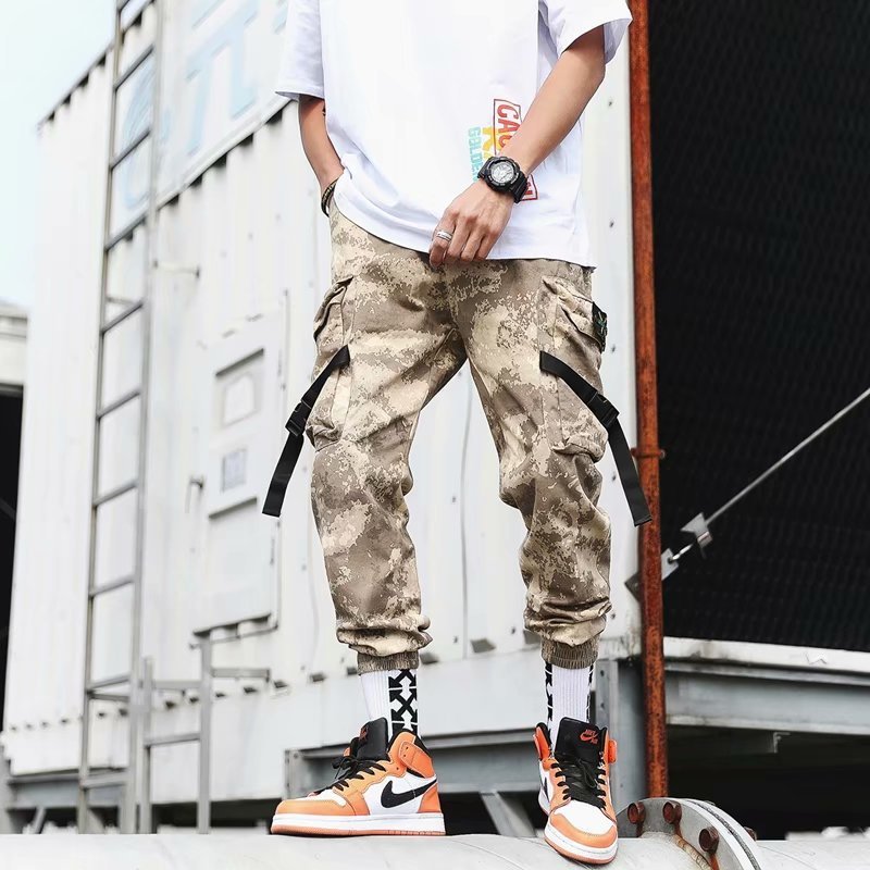 Men's Camouflage Cargo Pants Loose Harem Pants