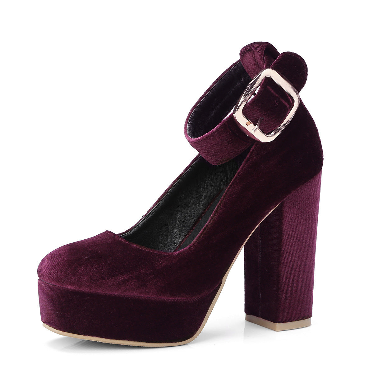 Simple sexy nightclub high heel single shoe suede