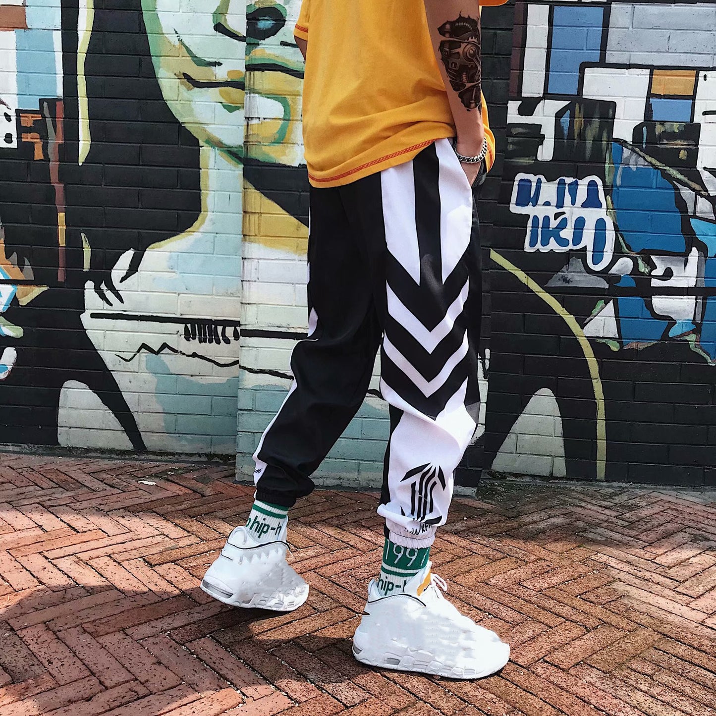 Men's Loose Fashion Colorblock Versatile Casual Pants