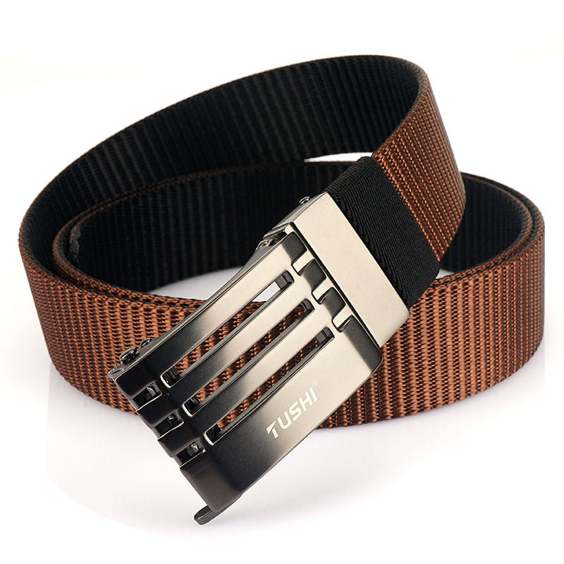 Men's Simple Rotary Automatic Buckle Belt