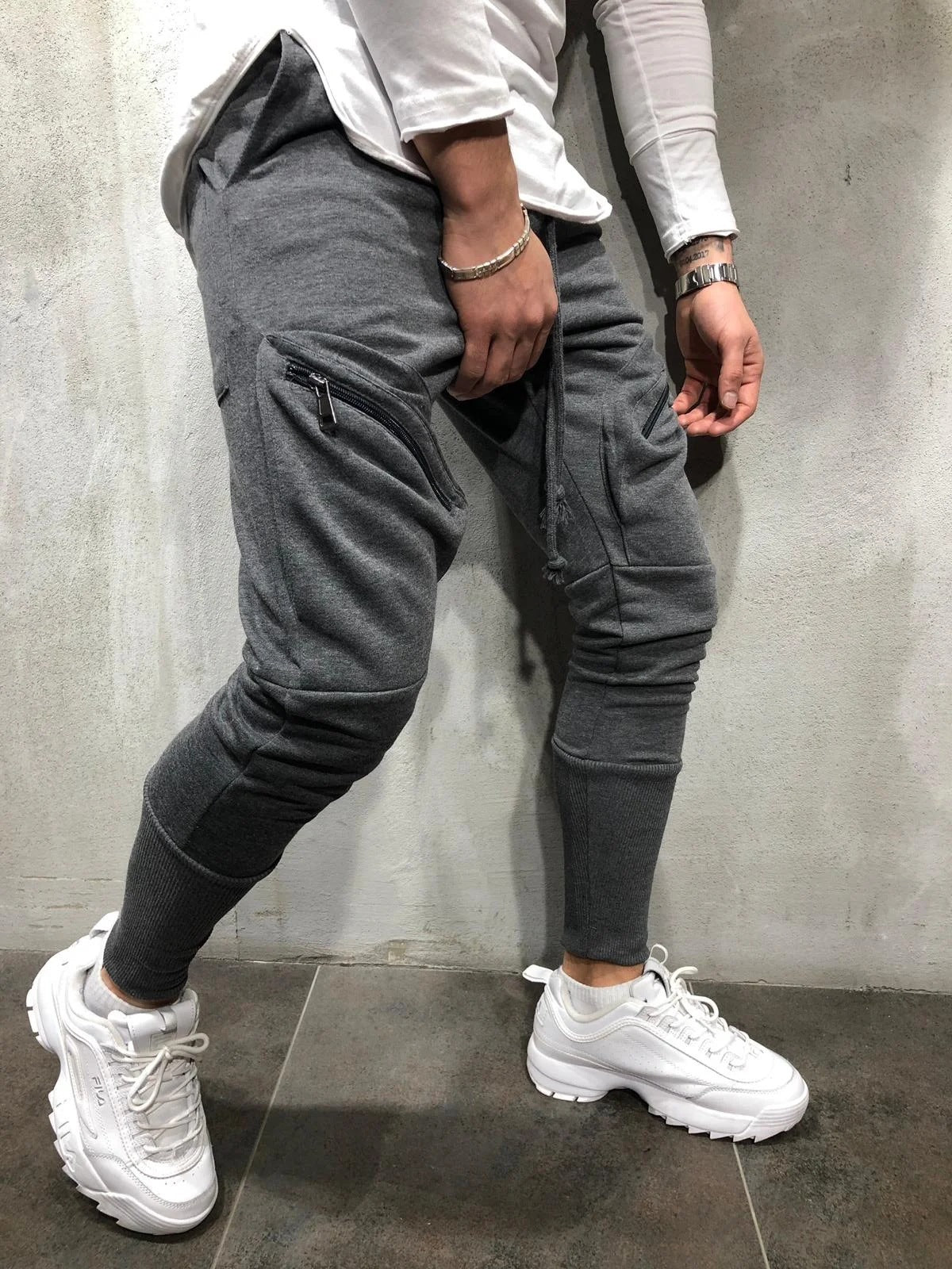 Men Sports Zipper Casual Pants - Glamour Gale