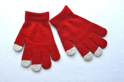 Children's Touch Screen Cold And Warm Knitted Gloves