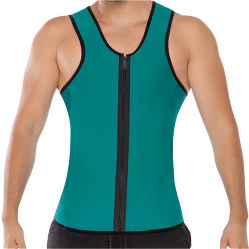 Men's Zipper Rubber Sports Body Shaping Clothing