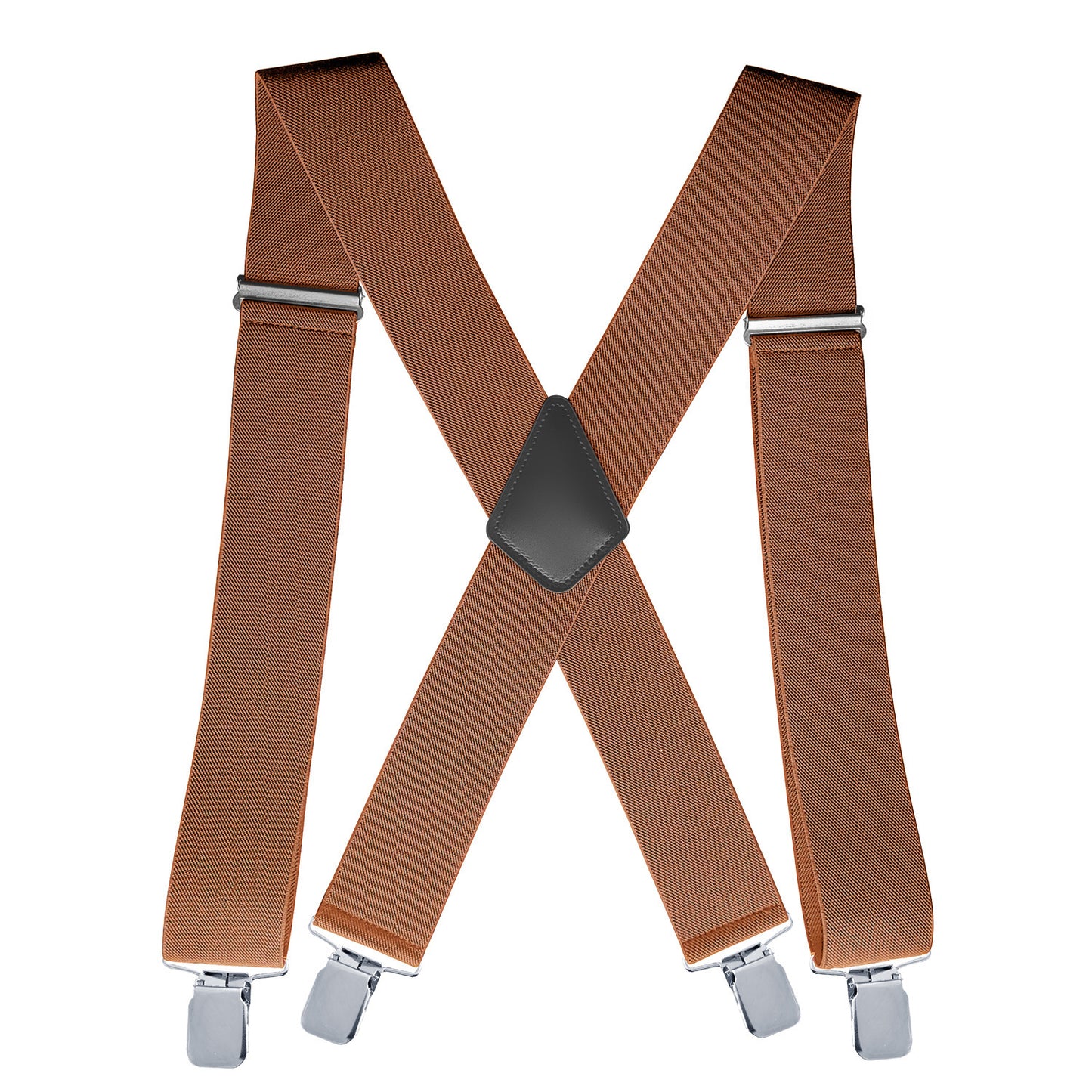 4-clip Widened Elastic Suspenders X-type Suit Pants Strap Clip