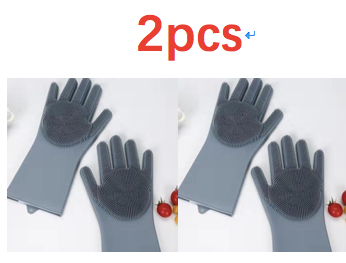 Silicone dishwashing gloves pet brush gloves