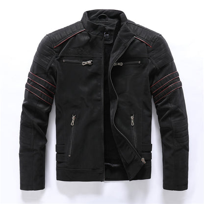 Men Fashion Pu Leather Jackets Coats