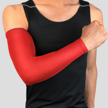 1Pcs Breathable Quick Dry UV Protection Running Arm Sleeves Basketball Elbow Pad Fitness Armguards Sports Cycling Arm Warmers