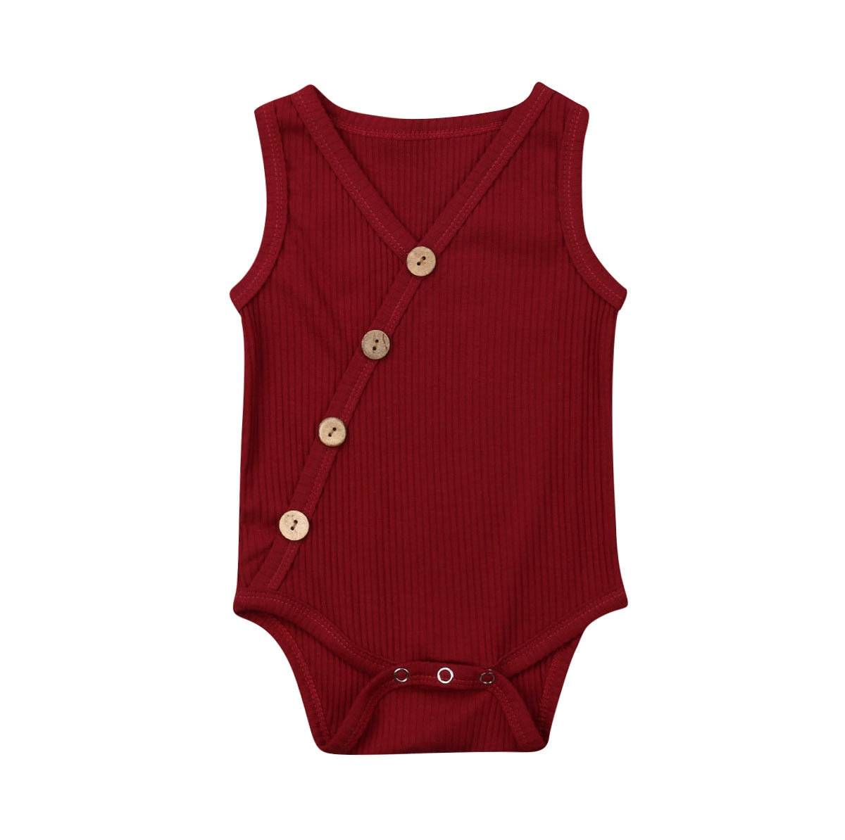 Newborn Baby Solid Bodysuit Kids Clothes Boys Girl Jumpsuit