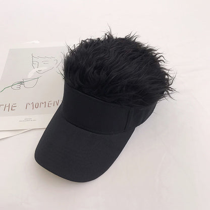 Wig Hat One Piece Peaked Cap Men And Women Personality Empty Top Hat