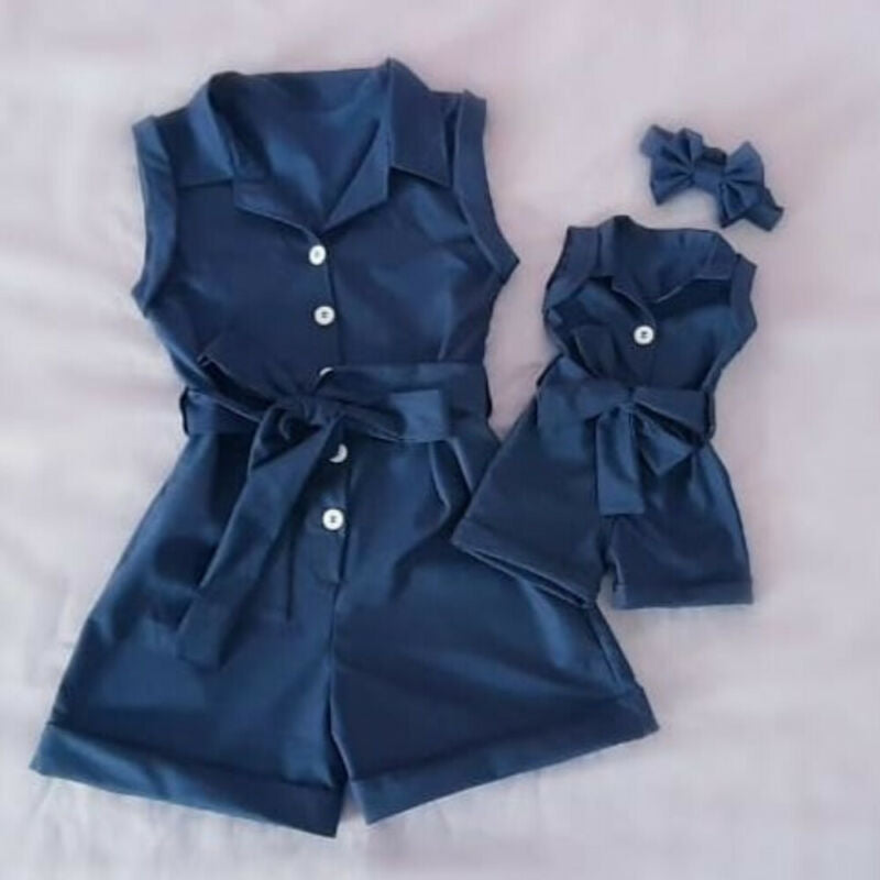 Pudcoco Kids Baby Girl Clothes Sleeveless Romper Denim - Glamour Gale