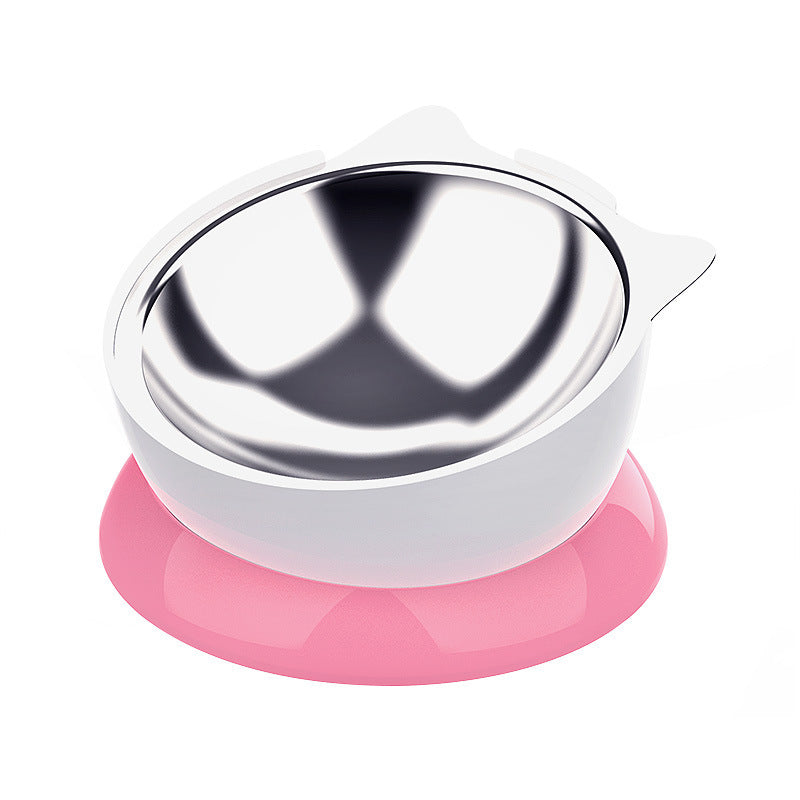 Soft And Cute Non-Slip Stainless Steel Cat Bowl