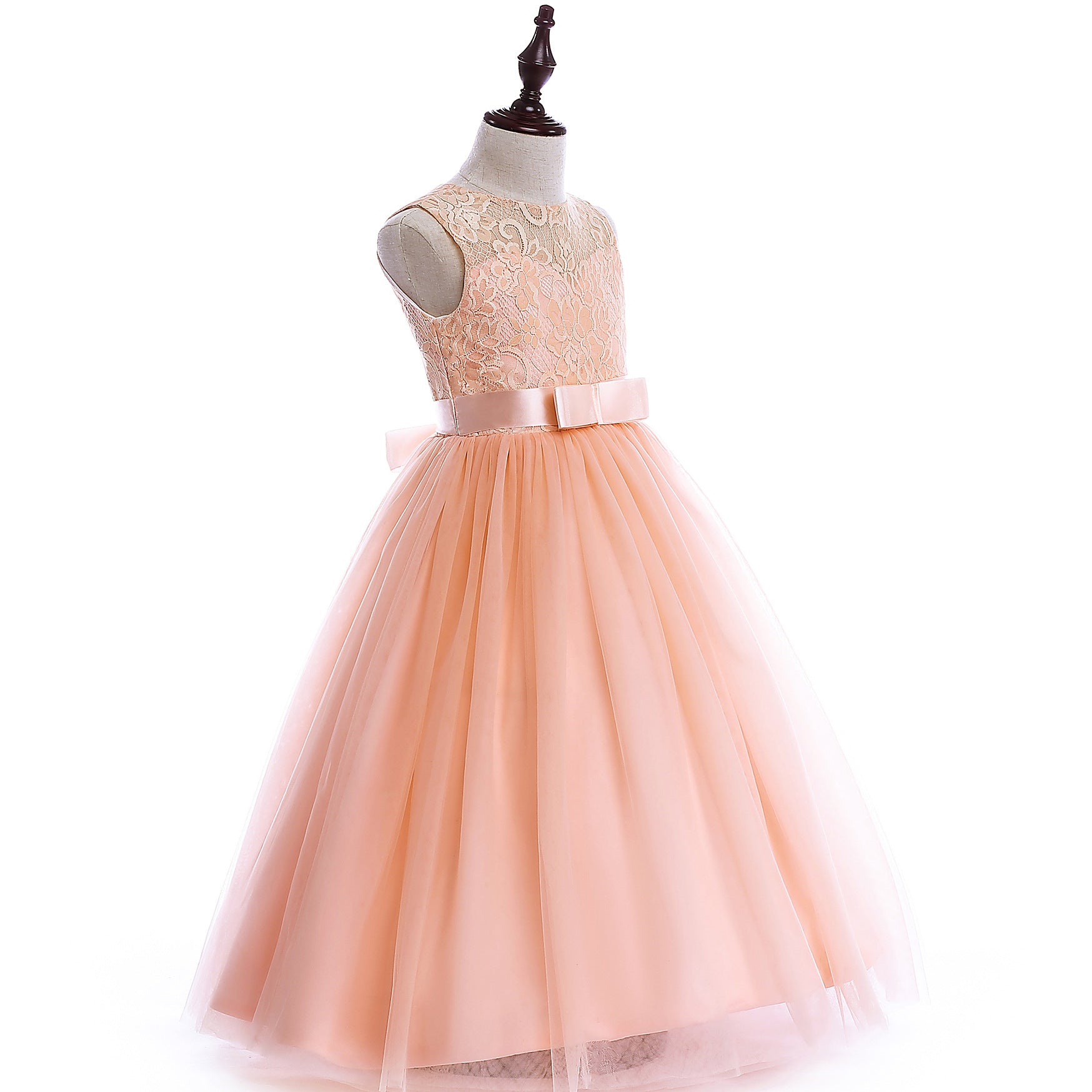 Big Kids Wedding Dress Girls Pettiskirt Lace Dress Costumes - Glamour Gale