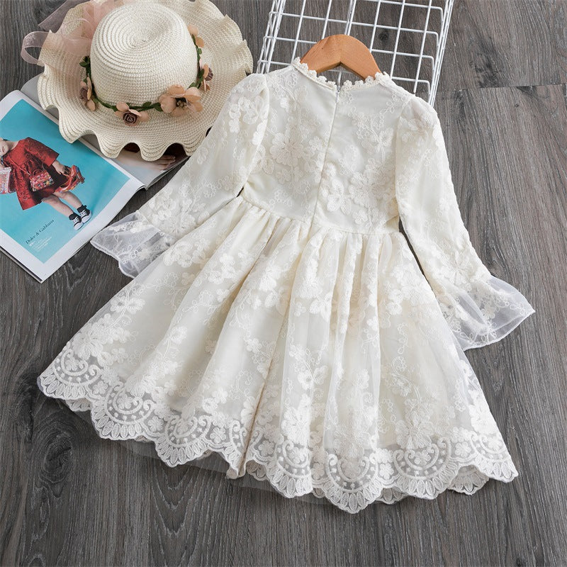 Children's Dress Short Sleeve Lace Spring And Autumn Princess Dress