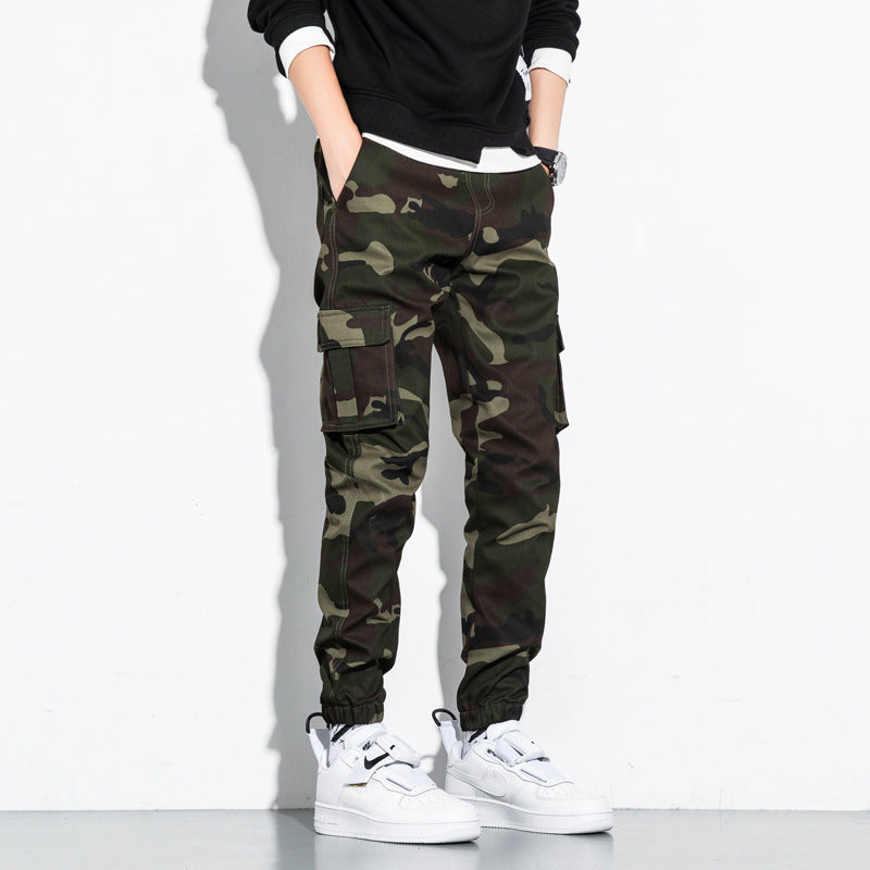 Men's Casual Pants Men's Sports Tooling Nine-Point Pants Korean loose Cotton Pants Men - Glamour Gale