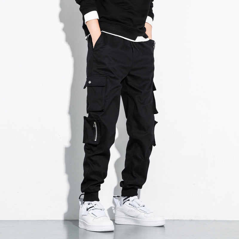 Men's Casual Pants Men's Sports Tooling Nine-Point Pants Korean loose Cotton Pants Men - Glamour Gale