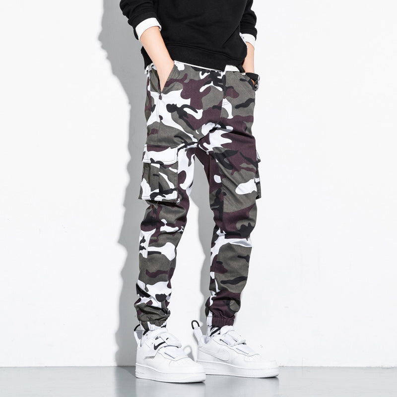 Men's Casual Pants Men's Sports Tooling Nine-Point Pants Korean loose Cotton Pants Men - Glamour Gale