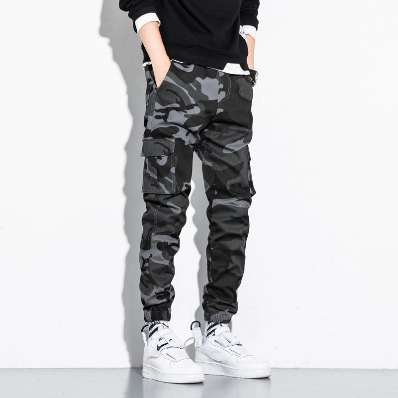 Men's Casual Pants Men's Sports Tooling Nine-Point Pants Korean loose Cotton Pants Men - Glamour Gale